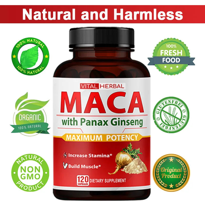 Sports Supplement - Contains Maca, Burn Fat, Boost Strength, Energy, Performance and Muscle Mass