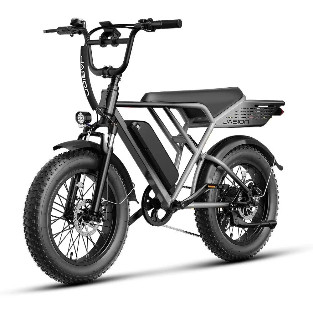 Adult Electric Bike, 1200W Peak Upgrade Motor, Full Suspension, All Terrain, 26" Fat Tires, Certified