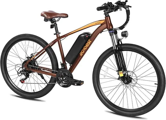 Adults, 26" Electric Mountain Bike, with Peak 750W Motor, 22 mph Top Speed, 21-Speed Lightweight