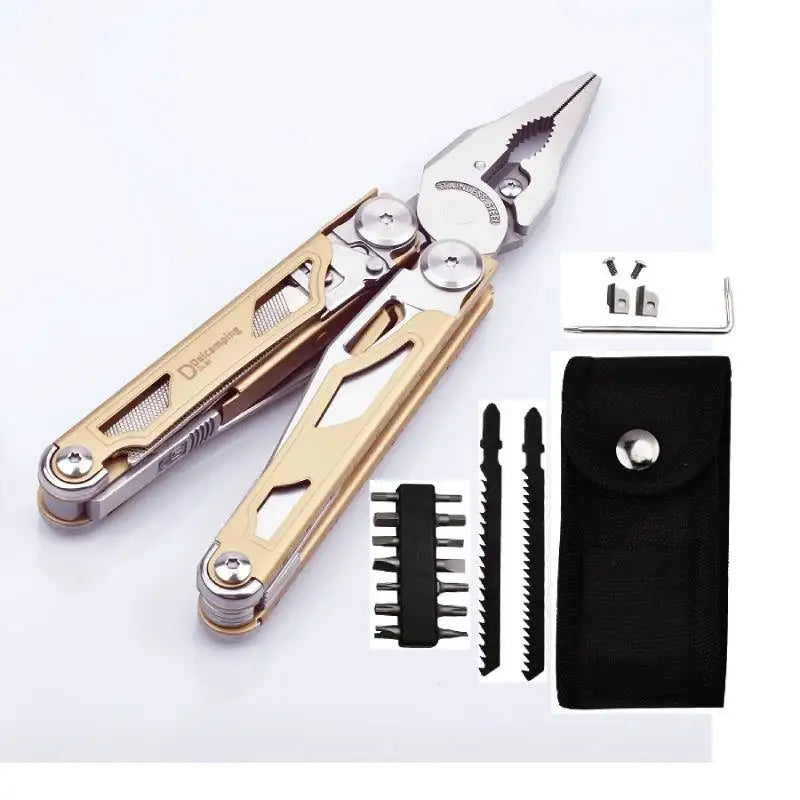 Multi Tool hand Set, Replaceable Parts, Cutter, Survival Pliers, Folding Knife