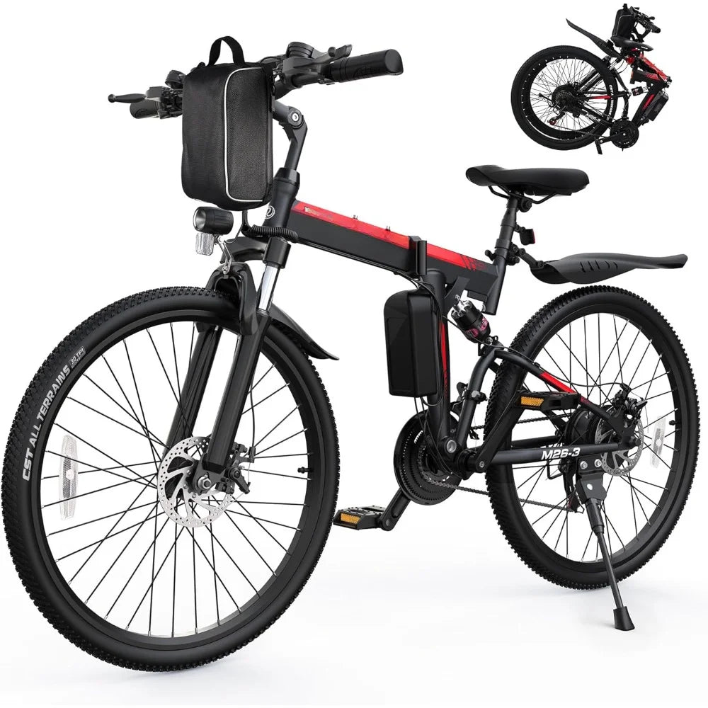 Adult E-Bike Peak 750W Motor, 48V Removable Battery, Up to 20+MPH, range 50 Miles, Dual Hydraulic Suspension