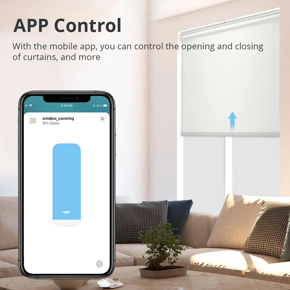Smart Roller Shade Blinds Motor, Built in Battery for 38mm Tube Home Kit, Home Smartthings App
