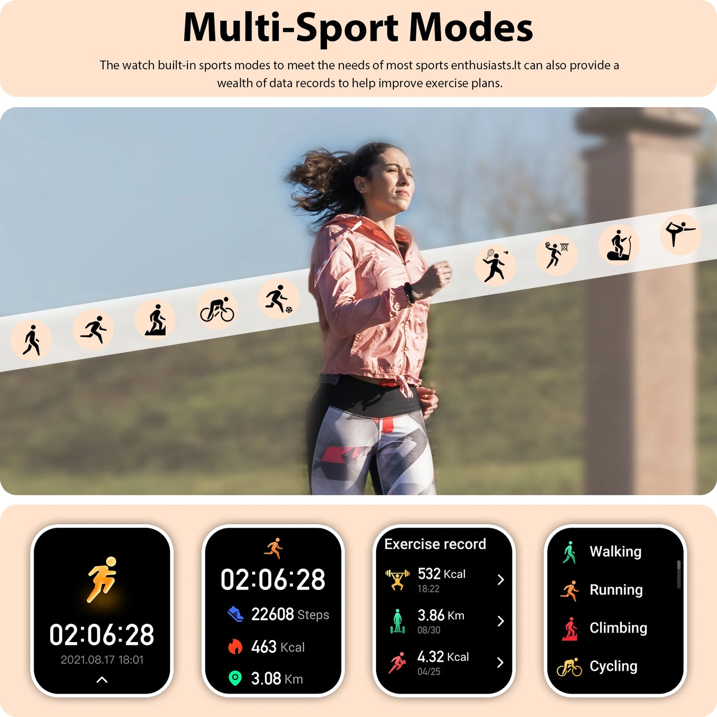 Smart Watch for Women/Men (Answer/Make Calls)Fitness Tracker for iPhone/Android Phones, Pedometer,