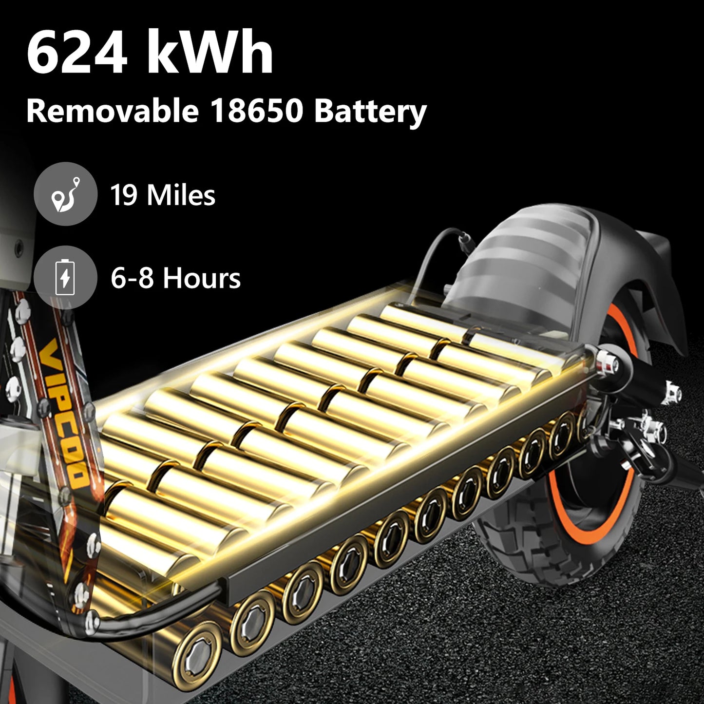 E-Scooter 700W Motor, 48V13AH Battery Portable Electric Scooter, 10 Inch Off-road Air Tire