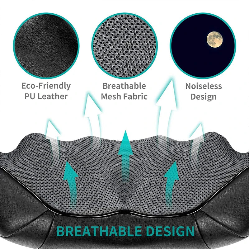 Electric Deep Tissue Kneading Neck, Shoulder Back, Leg Muscles and Full Body Massager