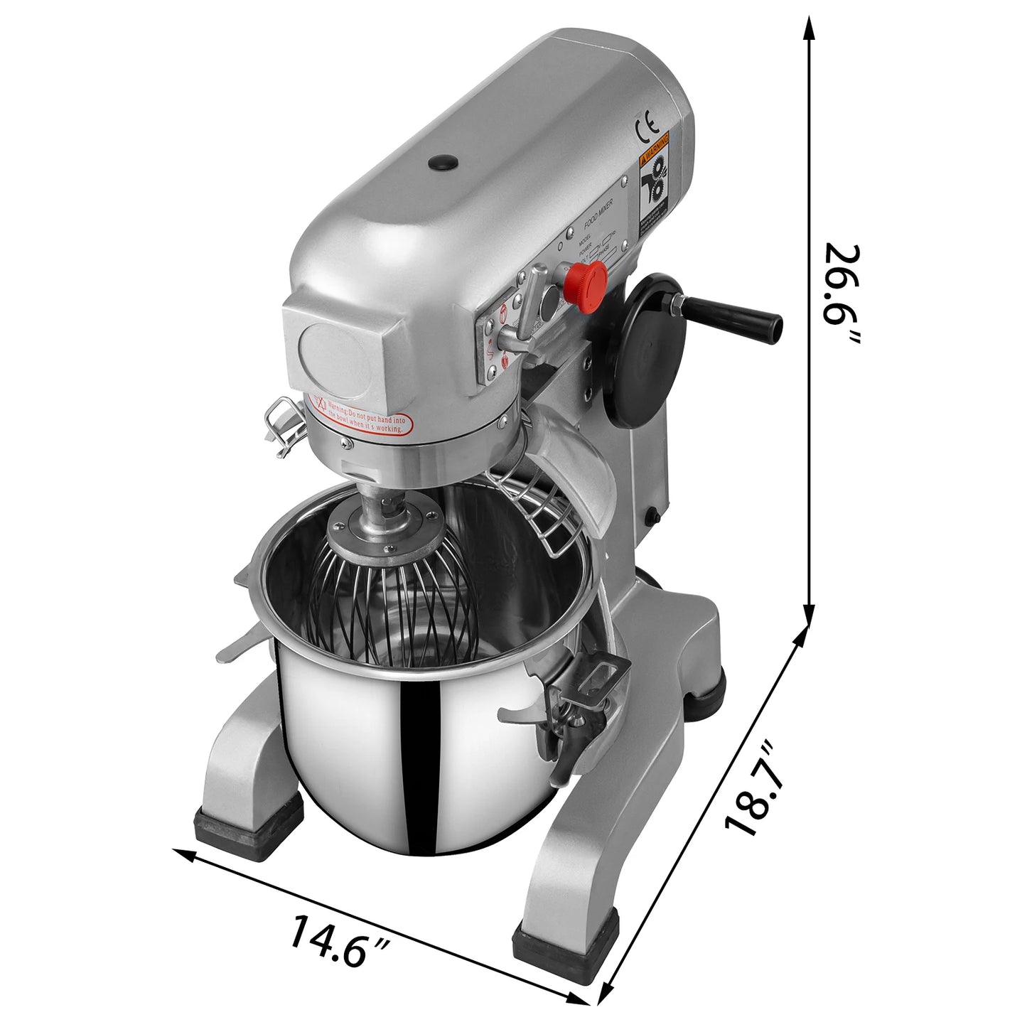 Electric Dough Machine 10/15/20/30L Stainless Steel Cream Egg Whisk Mixer Food Stand Blender