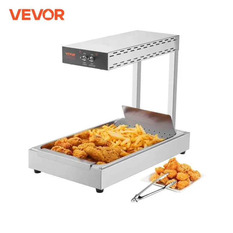 Commercial French fry Food Warmer, Countertop Food Heating, 104-122 deg, French fries, Buffet, Kitchen, Restaurant