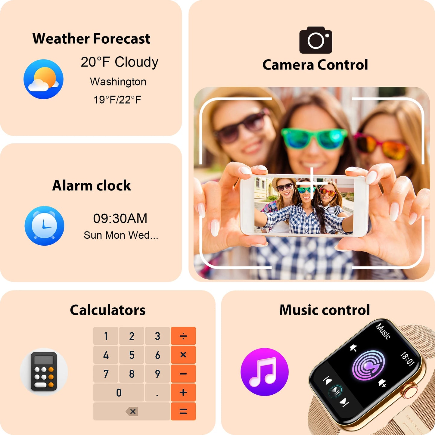 Smart Watch for Women/Men (Answer/Make Calls)Fitness Tracker for iPhone/Android Phones, Pedometer,