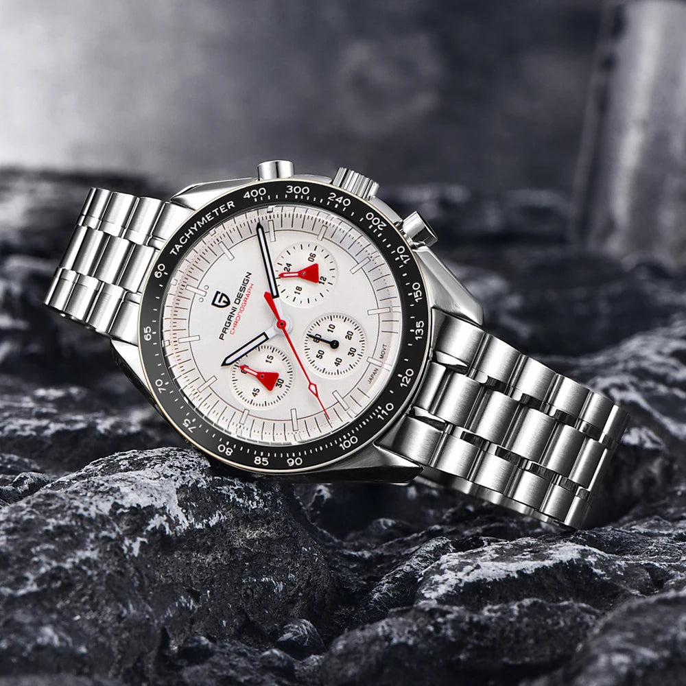 Sport Panda Mens Watch, Quartz Chronograph, Luxury Business Watch, Mechanical Automatic Waterproof Sapphire Mirror