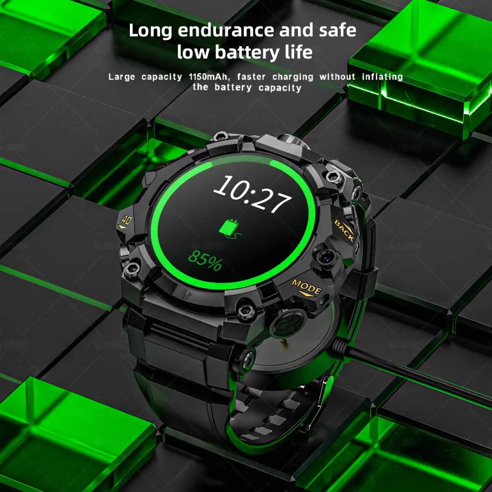 New Rugged Sport Android Smart Watch, Dual Camera,  Video Calls  Wifi, Fitness, 4G Watch Amoled Round Screen