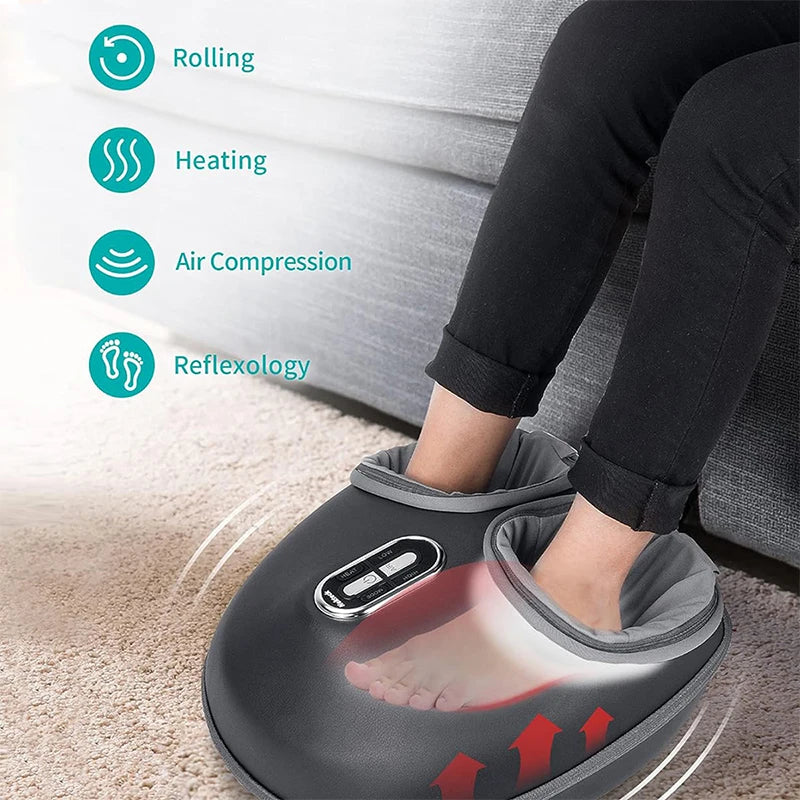 Electric Foot Massage, Heating Therapy, Roller Muscle Relaxation