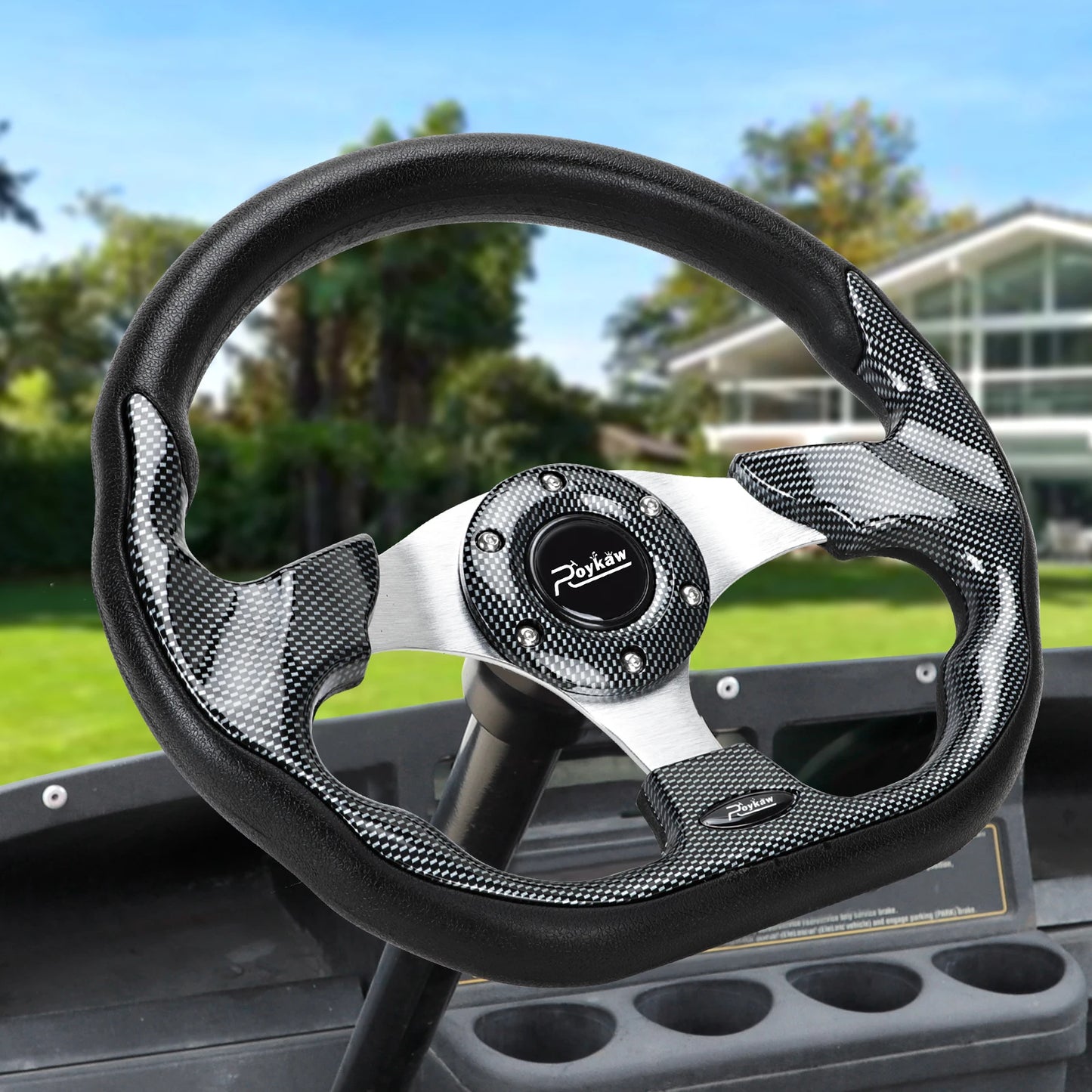 12.5 Inch, Classic Golf Cart Steering Wheel