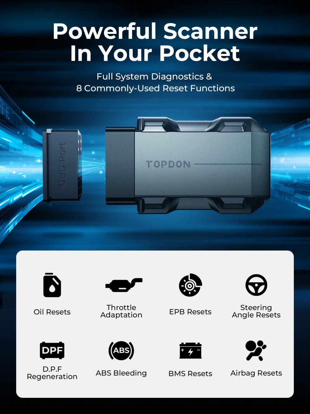 Bluetooth Code Reader,DTC Repair Guide, Smart Diagnostic Lite Scanner