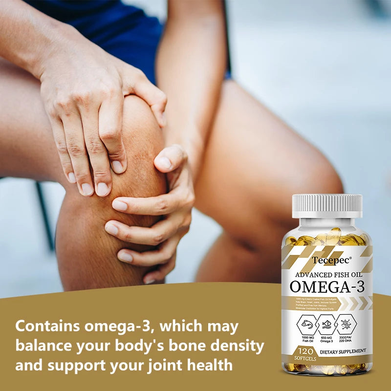 Omega 3- Support, Improves Negative Mood & Stress, 120 Capsules