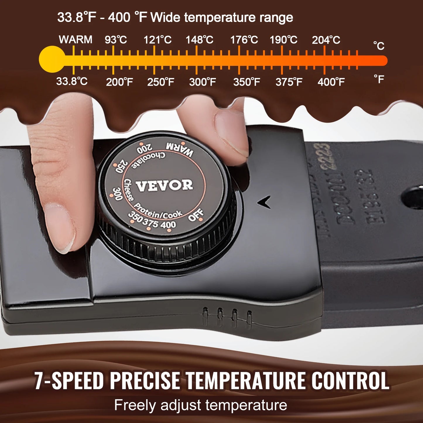3 Qt Electric Cascade Chocolate Melting Pot, Fondue Pot Set Cheese Melting, Warmer for Kitchen