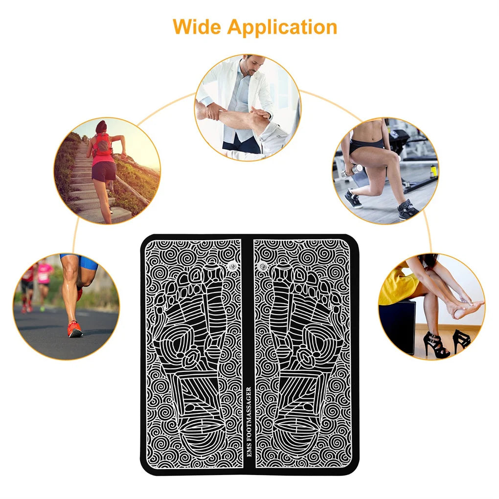 Electric simulator Foot Massager massage relaxing Mat, Rechargeable Leg Reshaping Muscle Pain Relaxation