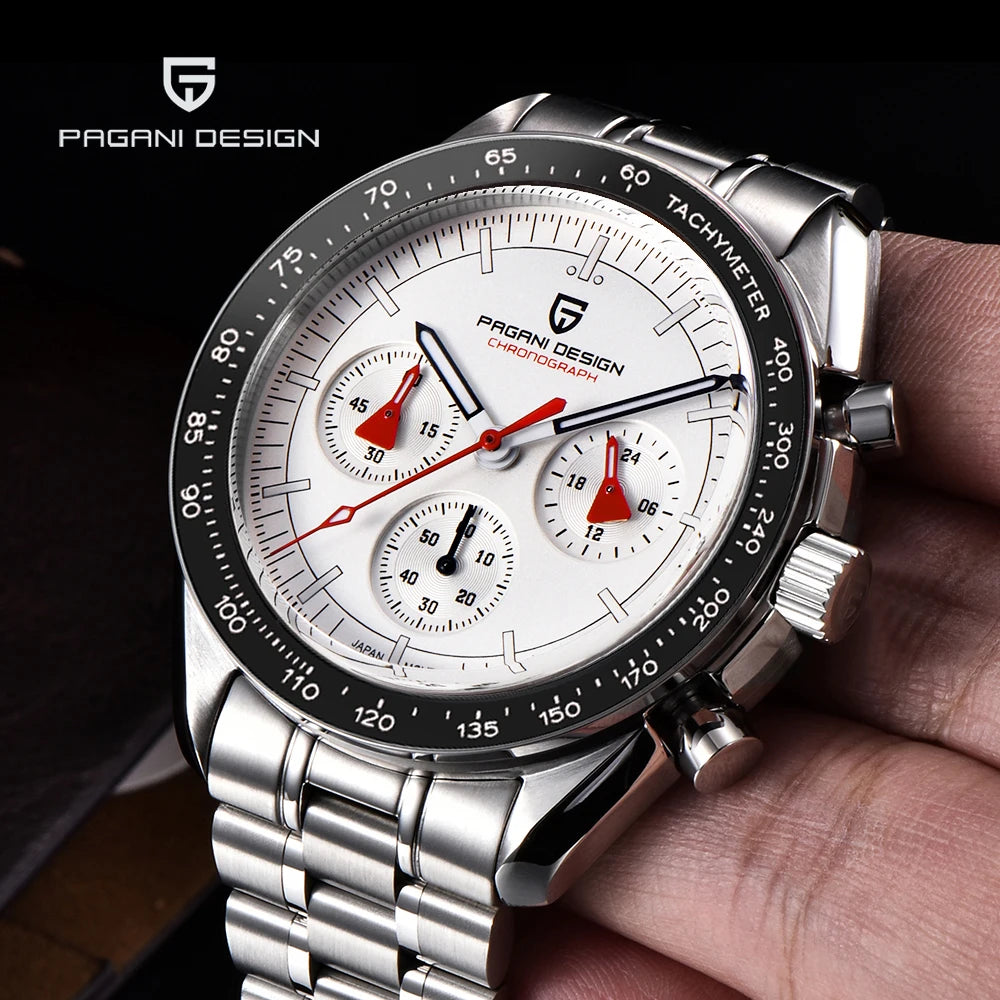 Sport Panda Mens Watch, Quartz Chronograph, Luxury Business Watch, Mechanical Automatic Waterproof Sapphire Mirror