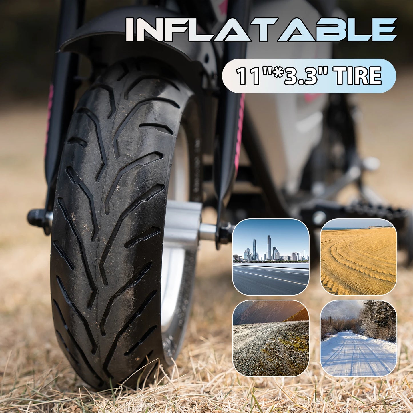 Max Range 10 Miles, 2.5v 4Ah Battery, 300w Motor Electric Kids Scooter, 20mph, 11" Tires