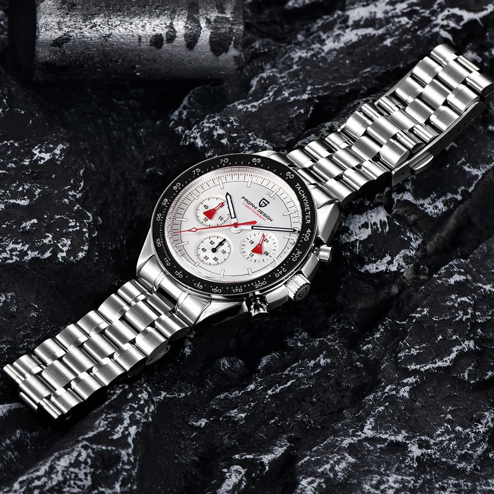 Sport Panda Mens Watch, Quartz Chronograph, Luxury Business Watch, Mechanical Automatic Waterproof Sapphire Mirror
