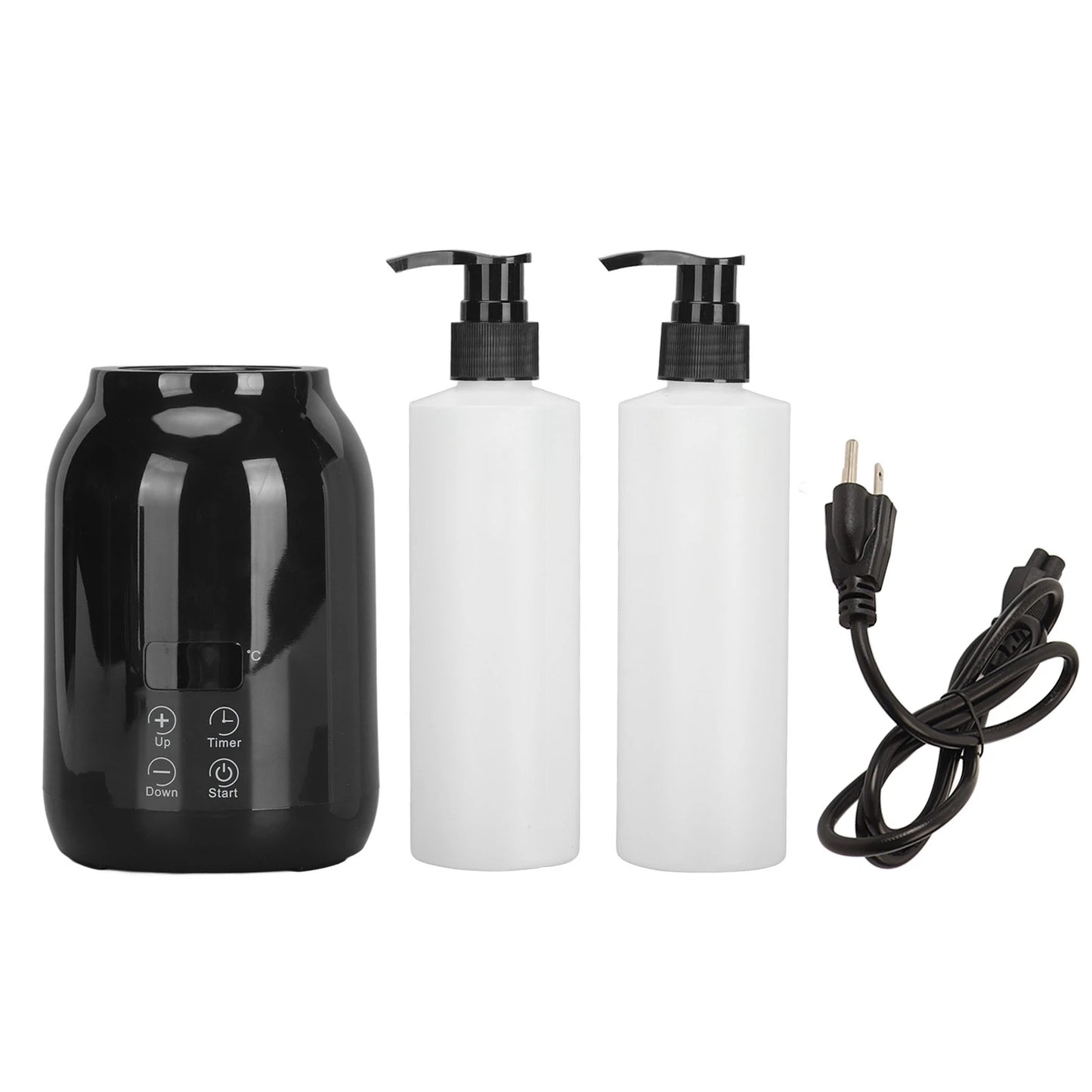 Essential Oil Heater LED Display Temperature Adjust Single Massage Oil Bottle Warmer US Plug