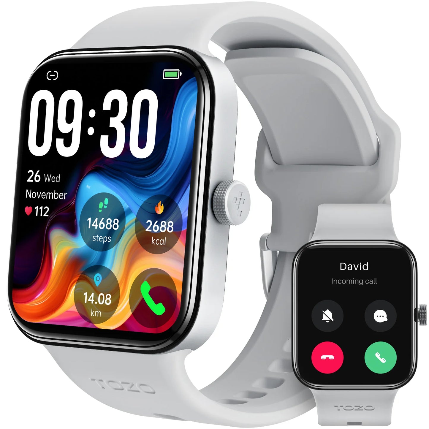 AcuFit One Smart Watch Call Answer Fitness Tracker,  Heart Rate Blood Oxygen Monitor