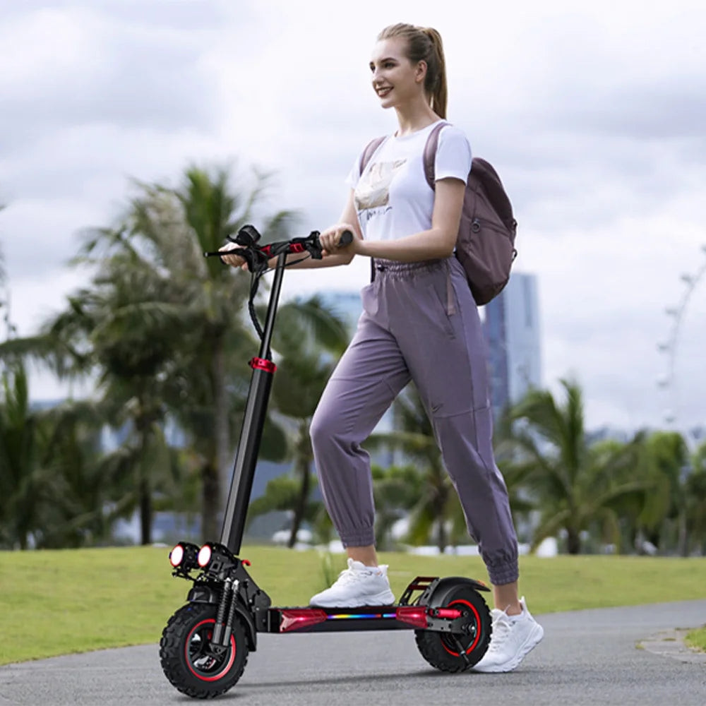 1200W, 11' Off Road Tires, 33 Mile Range, 48V 21AH Battery Adult Electric Scooter with Seat