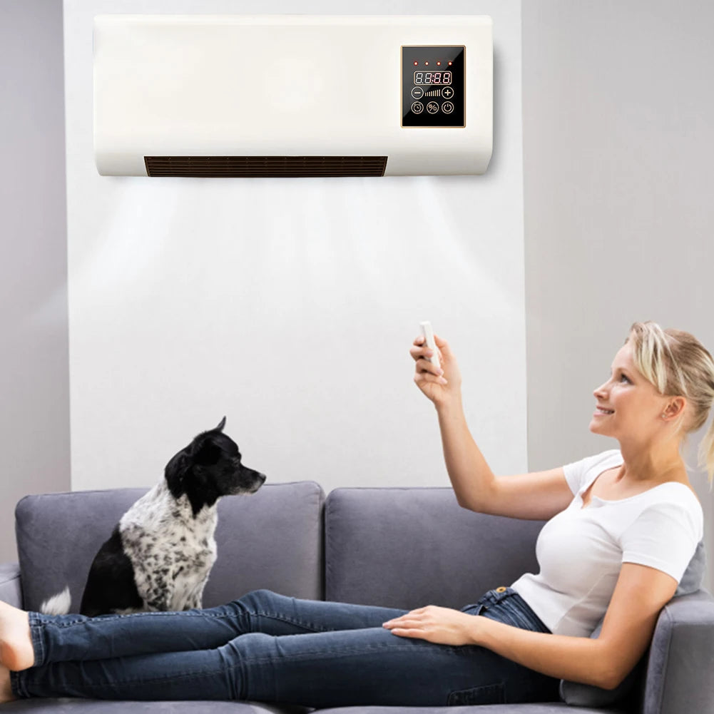 Electric Heater Air Conditioner Combo Wall Mounted Home Space Warm Room Heaters Heating and Cooling Cooler Fan For Home Office