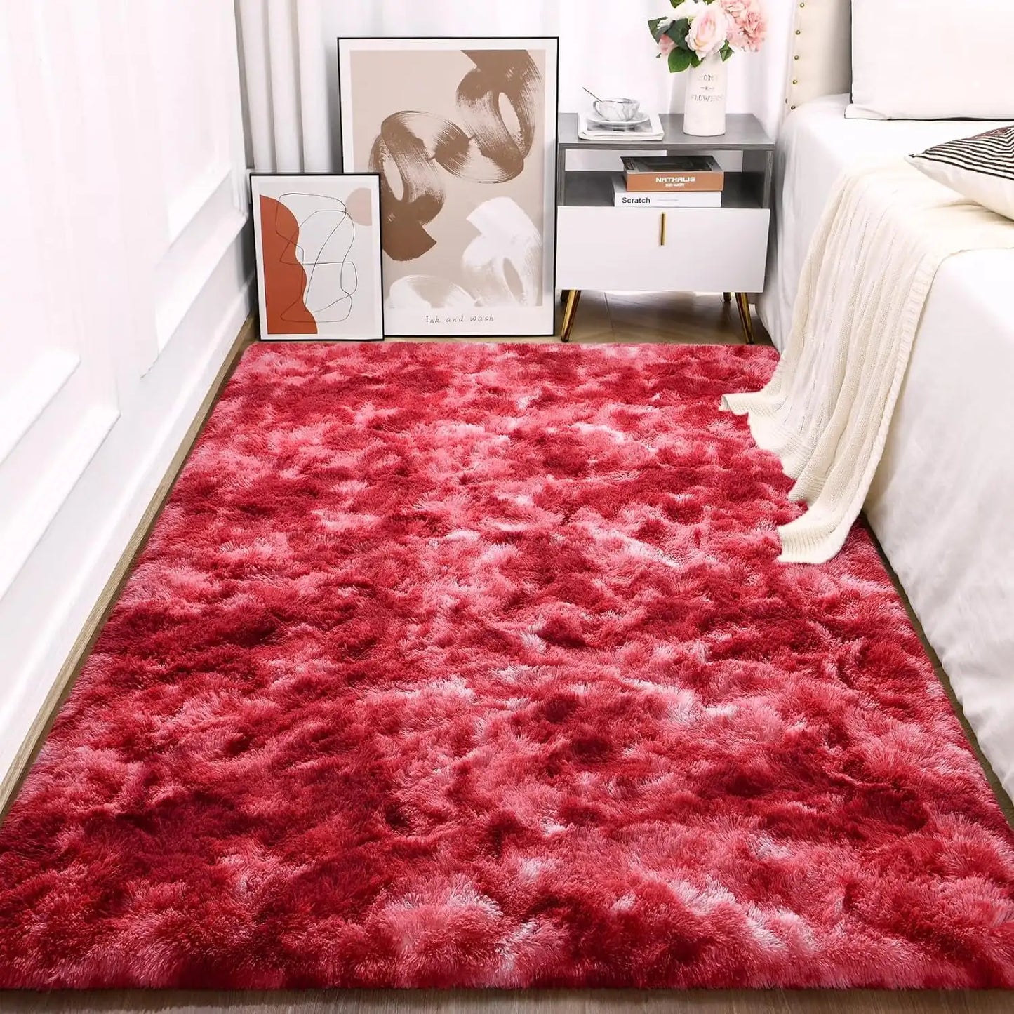 Plush, Super Soft Velvet Rug, Shaggy for Bedroom, Living Room, Kids Room