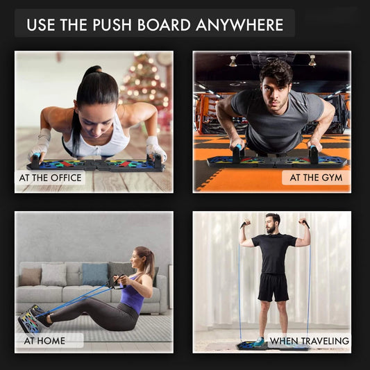 Multifunctional, Foldable, Push up Board/Bar for Chest Abdomen, Arms, Back Training