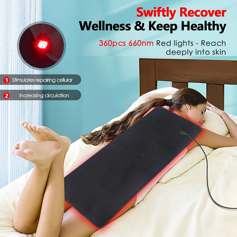 Infrared Light Heating Pad 660nm&850nm Back Shoulder Waist Yoga mat Comfortable Massage Relieve Pain