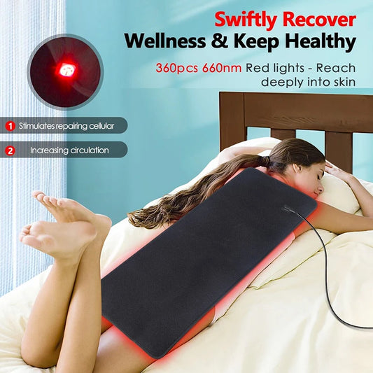 Infrared Light Heating Pad 660nm&850nm Back Shoulder Waist Yoga mat Comfortable Massage Relieve Pain