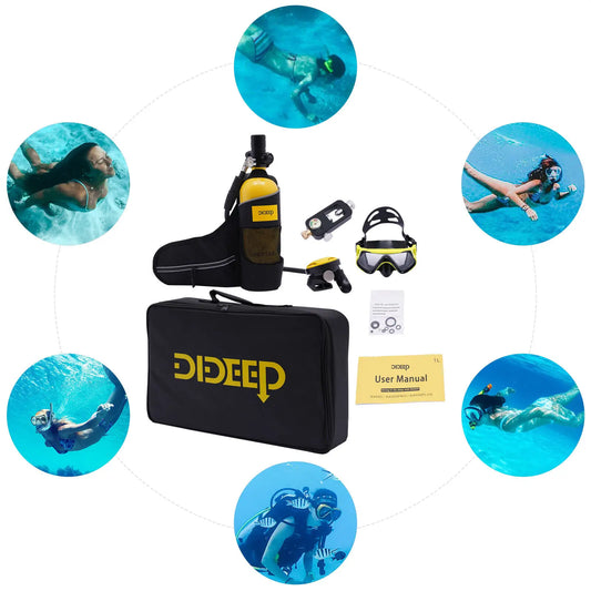 Mini Scuba Tank , reusable, Breathing Capacity For 15-20 Minutes Underwater