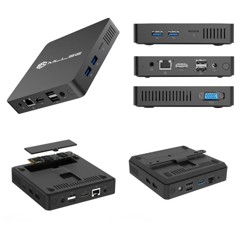 M2 Pro Mini PC Powerful 8GB RAM, 256GB SSD, Intel J3710, Windows 10 - Compact,  Business & Gaming