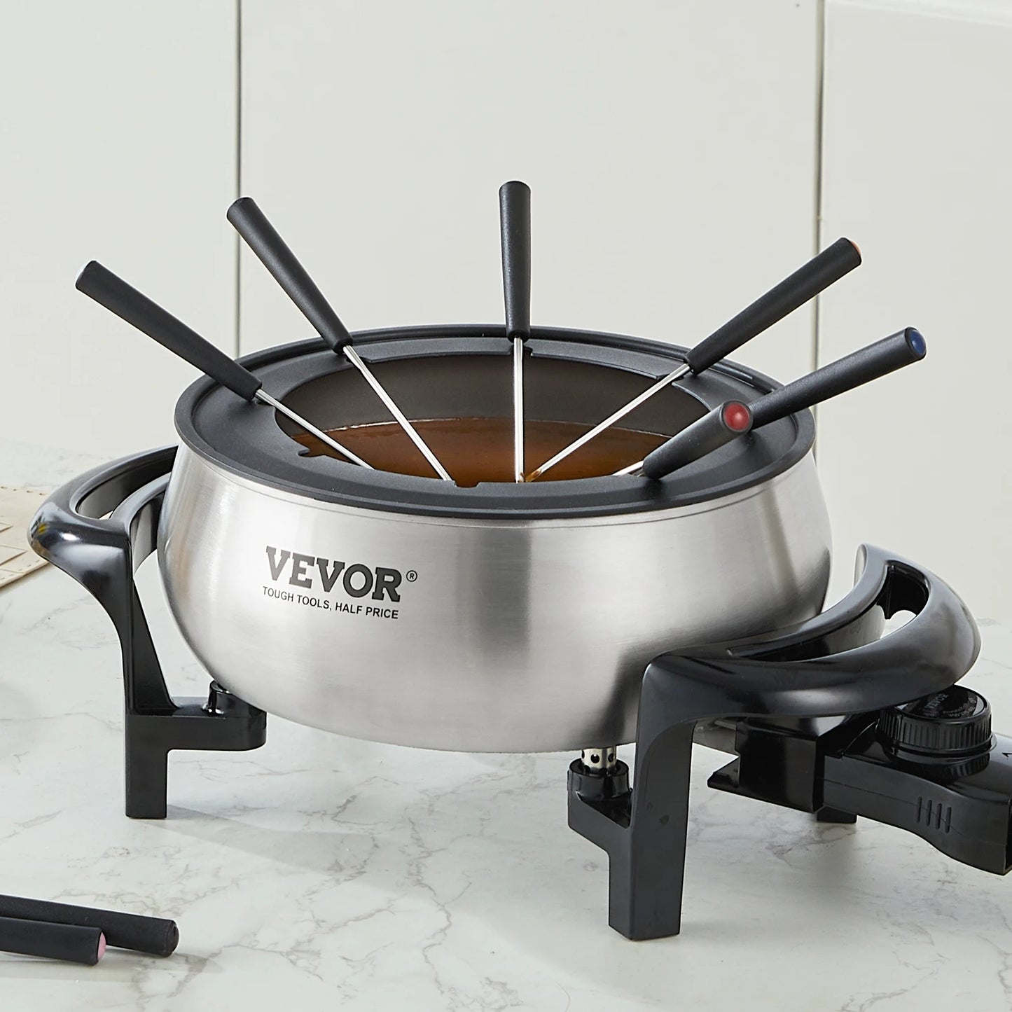 3 Qt Electric Cascade Chocolate Melting Pot, Fondue Pot Set Cheese Melting, Warmer for Kitchen