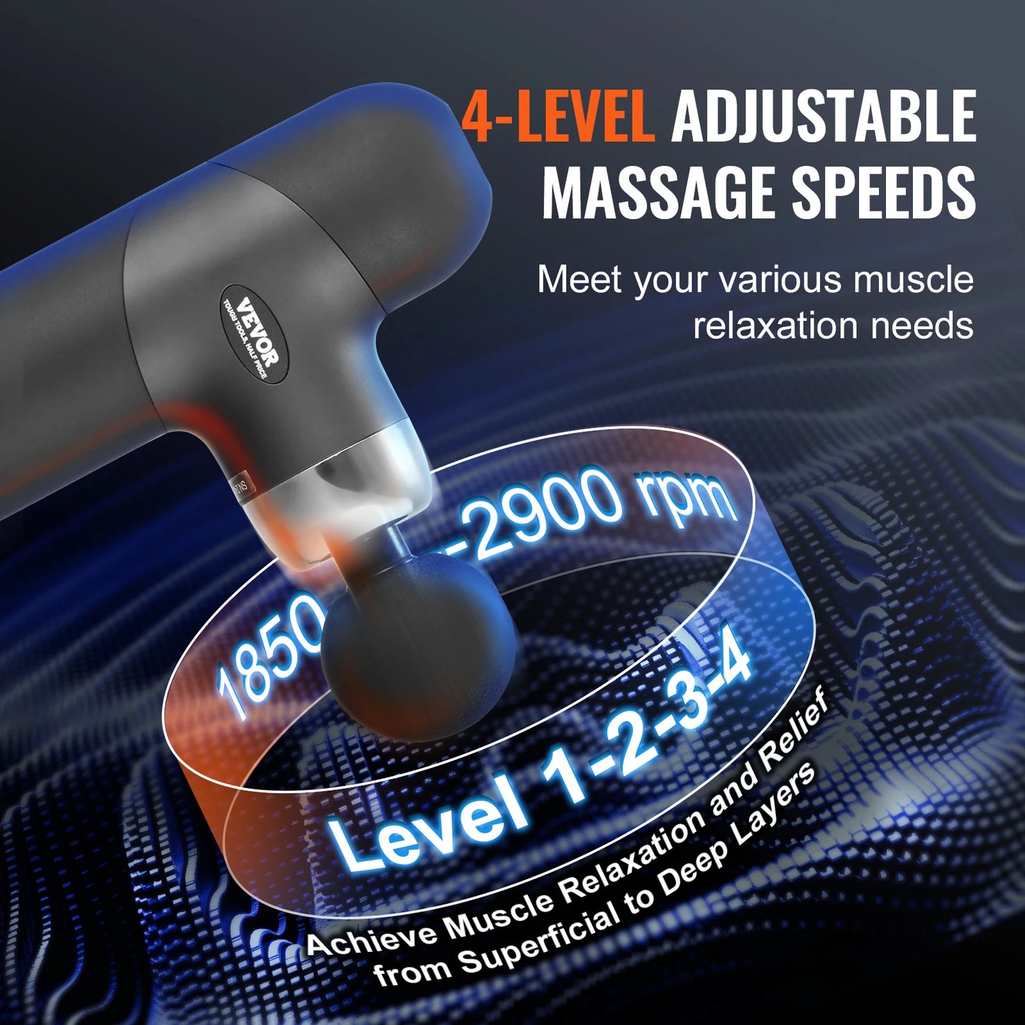 Deep Tissue Massage Gun, Percussion Muscle Massage Gun, Portable for Athletes Small Handheld for Relief