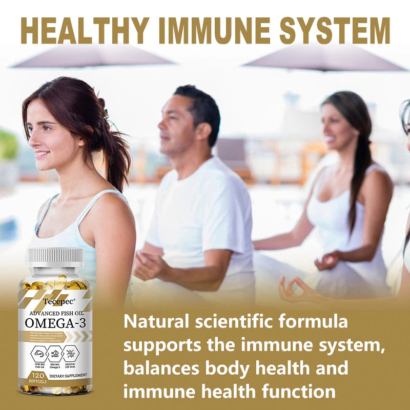 Omega 3- Support, Improves Negative Mood & Stress, 120 Capsules