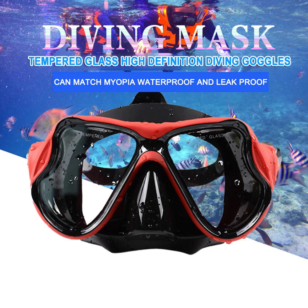 Professional Snorkeling Mask Panoramic View Goggles Wear Resistant Free Diving Mask for Free Swim