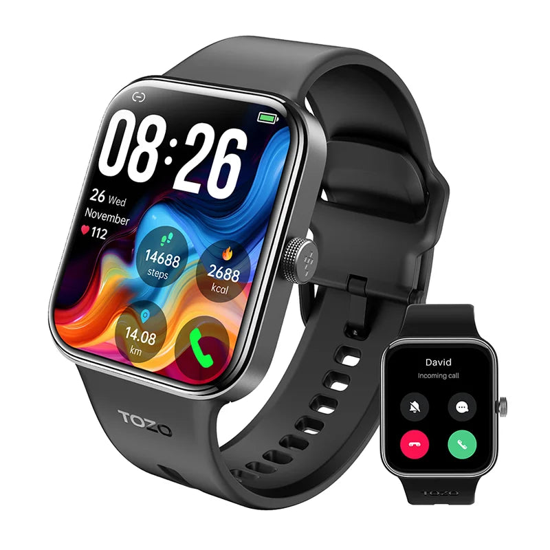 AcuFit One Smart Watch Call Answer Fitness Tracker,  Heart Rate Blood Oxygen Monitor