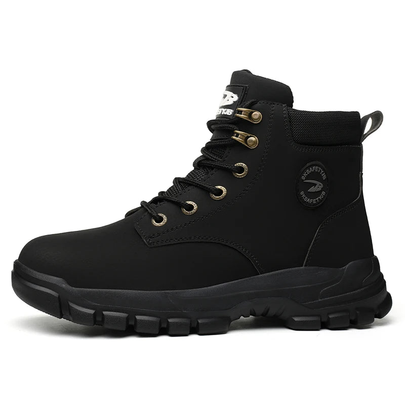 Mens Steel Toe Work Safety Shoe Anti- Puncture
