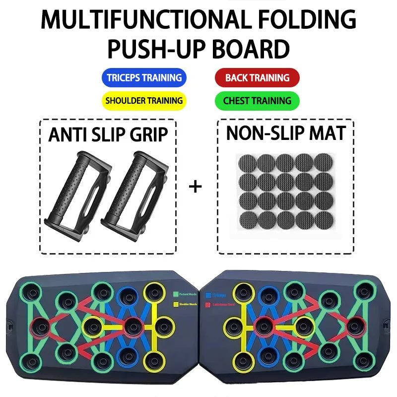 Multifunctional, Foldable, Push up Board/Bar for Chest Abdomen, Arms, Back Training