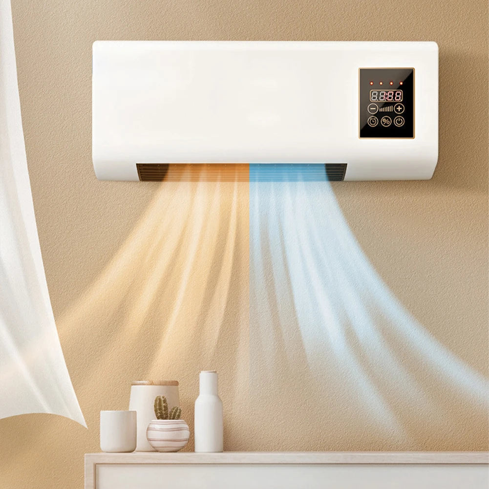 Electric Heater Air Conditioner Combo Wall Mounted Home Space Warm Room Heaters Heating and Cooling Cooler Fan For Home Office
