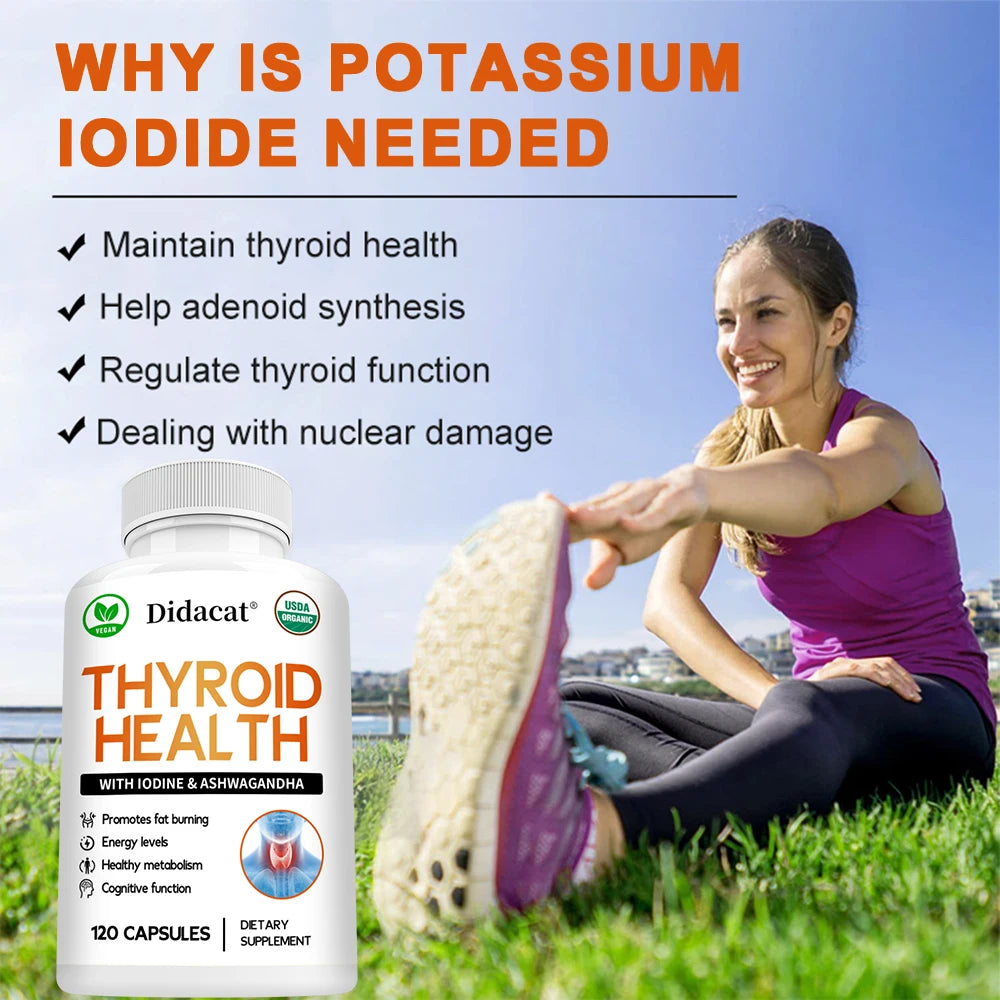 Thyroid Support Vegetarian Capsules Healthy Energy Levels Cognitive Function