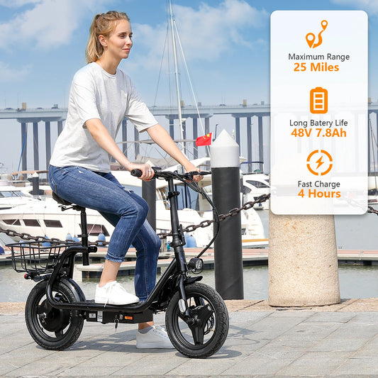 Peak 819W Electric Scooter, 500W Motor with Seat, 14" Tire, 30 Miles Ranges 20MPH Max Speed, 20 mph
 Adults 300 LBS