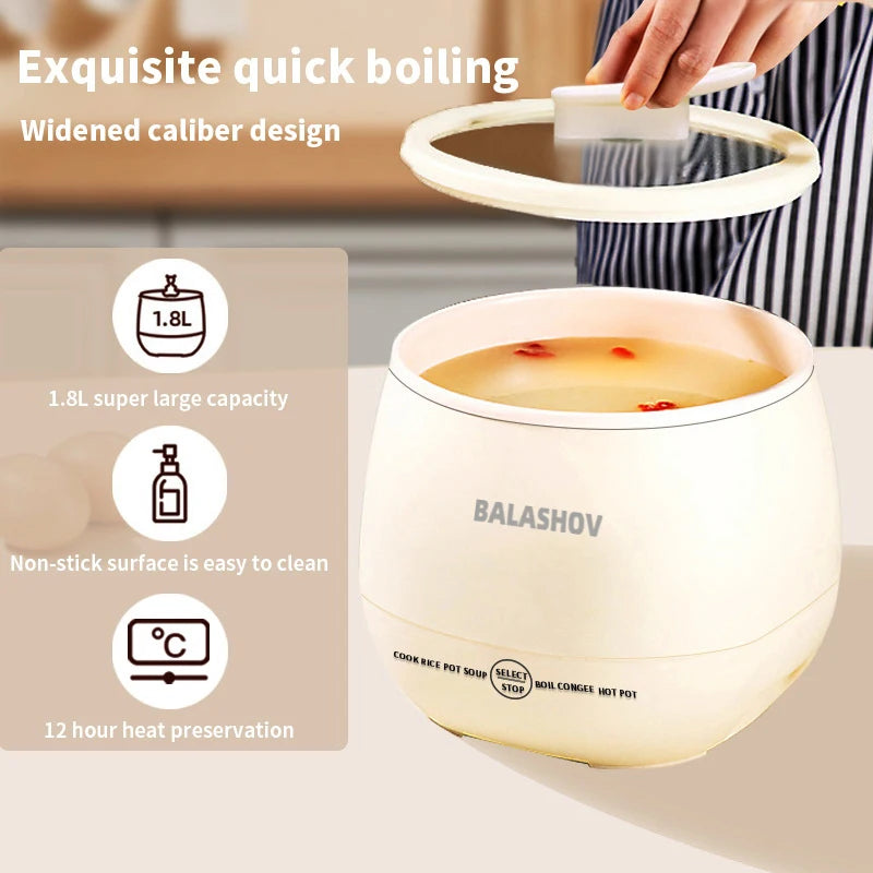 Multifunctional Electric Rice Cooker, Stew Pan, Non-Stick, 220V Hot Pot Cookware for Kitchen