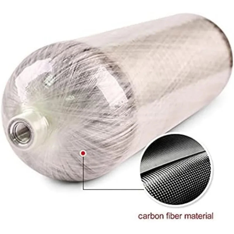 Carbon Fiber Scuba Tank, 6.8 L, 4500psi Diving Tank, Pressure Composite Cylinder