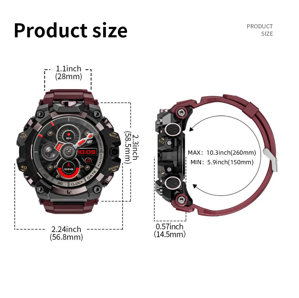 New Rugged Sport Android Smart Watch, Dual Camera,  Video Calls  Wifi, Fitness, 4G Watch Amoled Round Screen