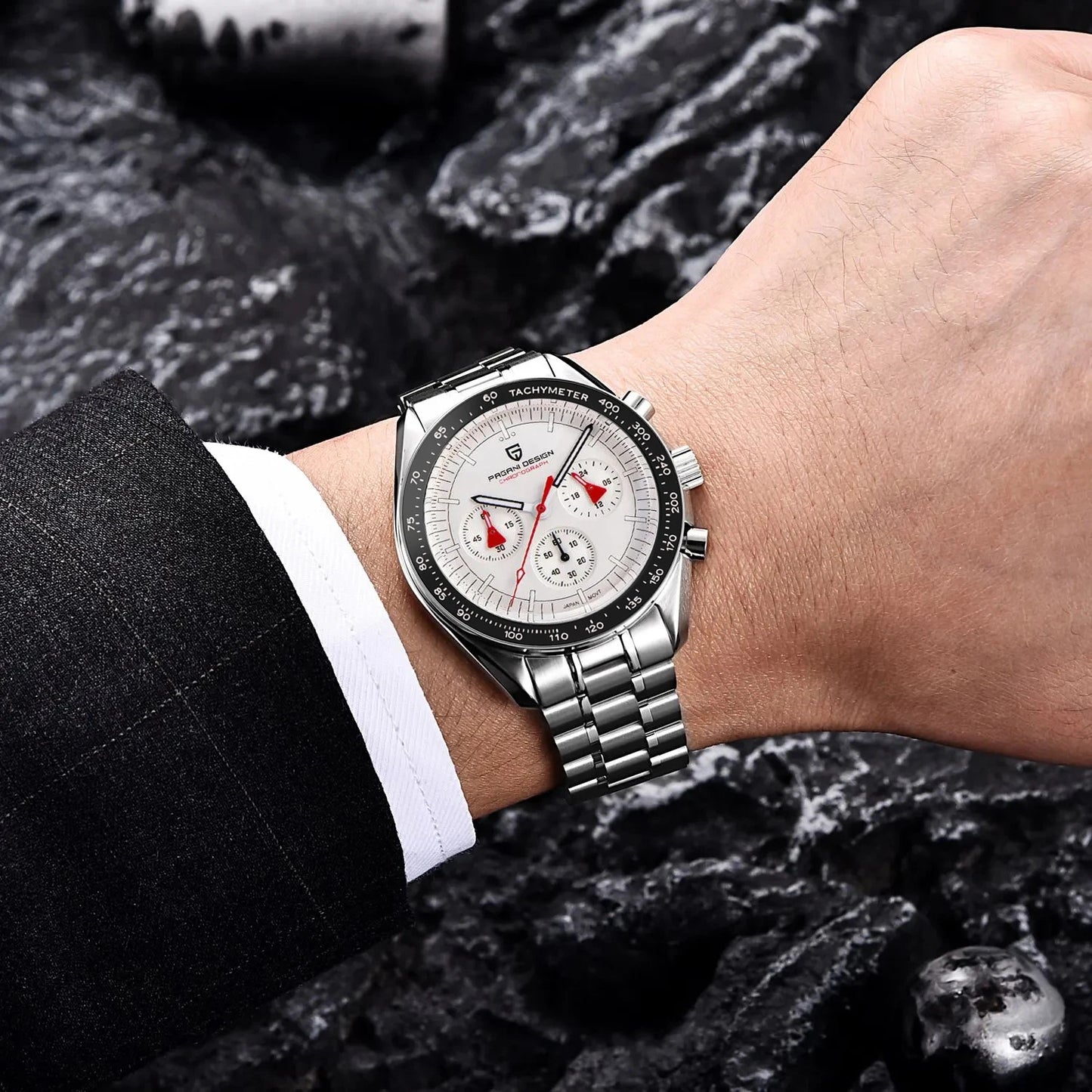 Sport Panda Mens Watch, Quartz Chronograph, Luxury Business Watch, Mechanical Automatic Waterproof Sapphire Mirror