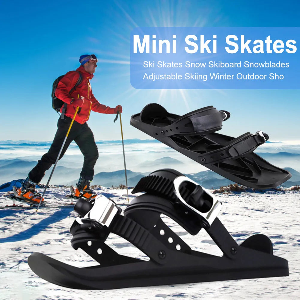 Adjustable Short Shoes and Mini Ski Skates, Skiing, Skating