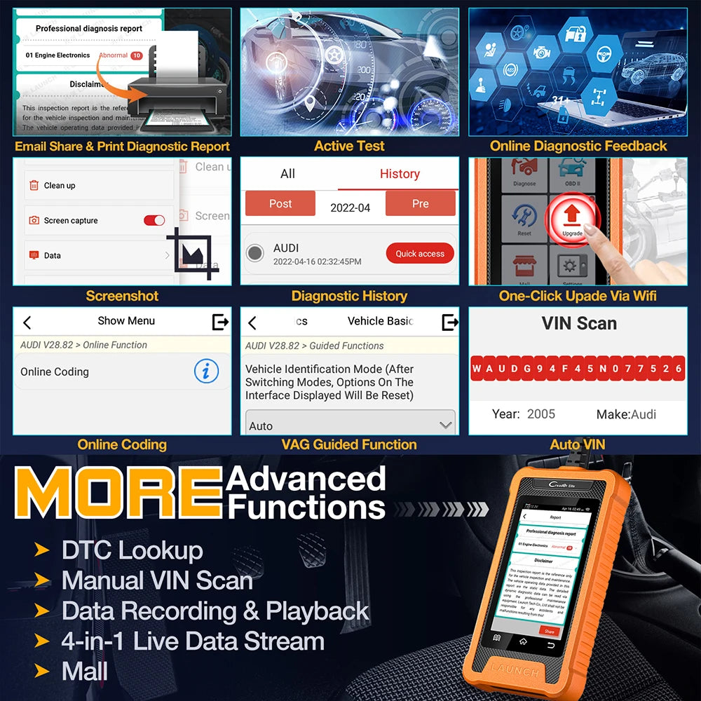 2025 X431 Full System OBD2 Diagnostic Scanner ECU Coding ,Active Test Guided Functions