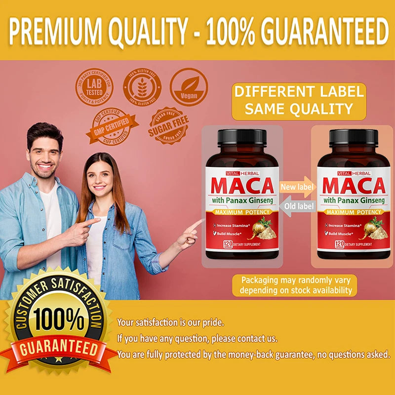 Sports Supplement - Contains Maca, Burn Fat, Boost Strength, Energy, Performance and Muscle Mass